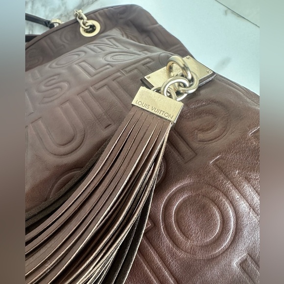 Louis Vuitton Brown Embossed Tote - Picture 11 of 15